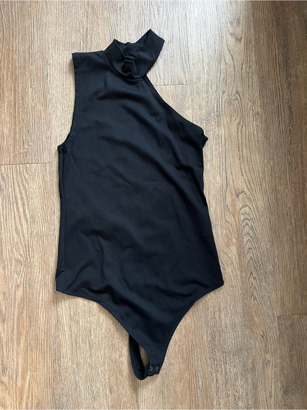 Women’s Asymmetric Bodysuit with High Neck